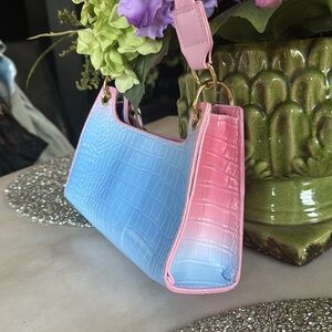 Blue and pink ombre bag